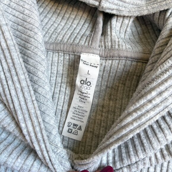 ALO Yoga Muse Hoodie (Athletic Heather Grey) - Size Large - Picture 5 of 9
